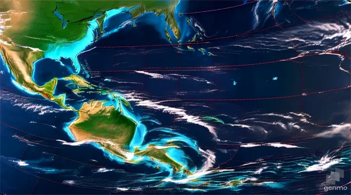 a satellite image of the earth showing the ocean currents