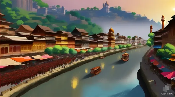 In ancient times, Rampur city situated on the banks of a river was the center of trade.
Traders from all over the world used to come there to buy and sell their goods.
