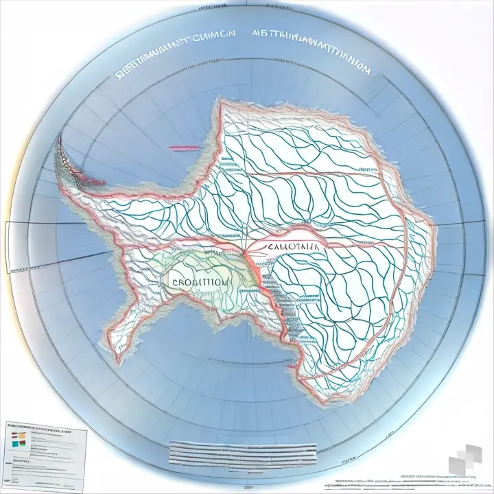 a circular map of the world with the names of the countries