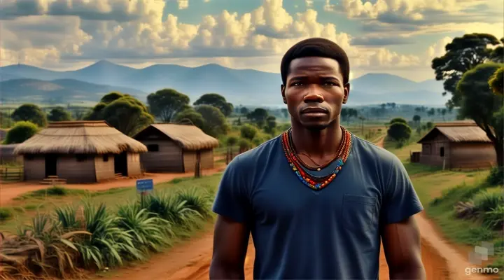 a man standing in front of a dirt road