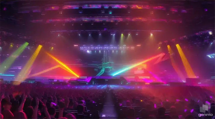 Techno music concert