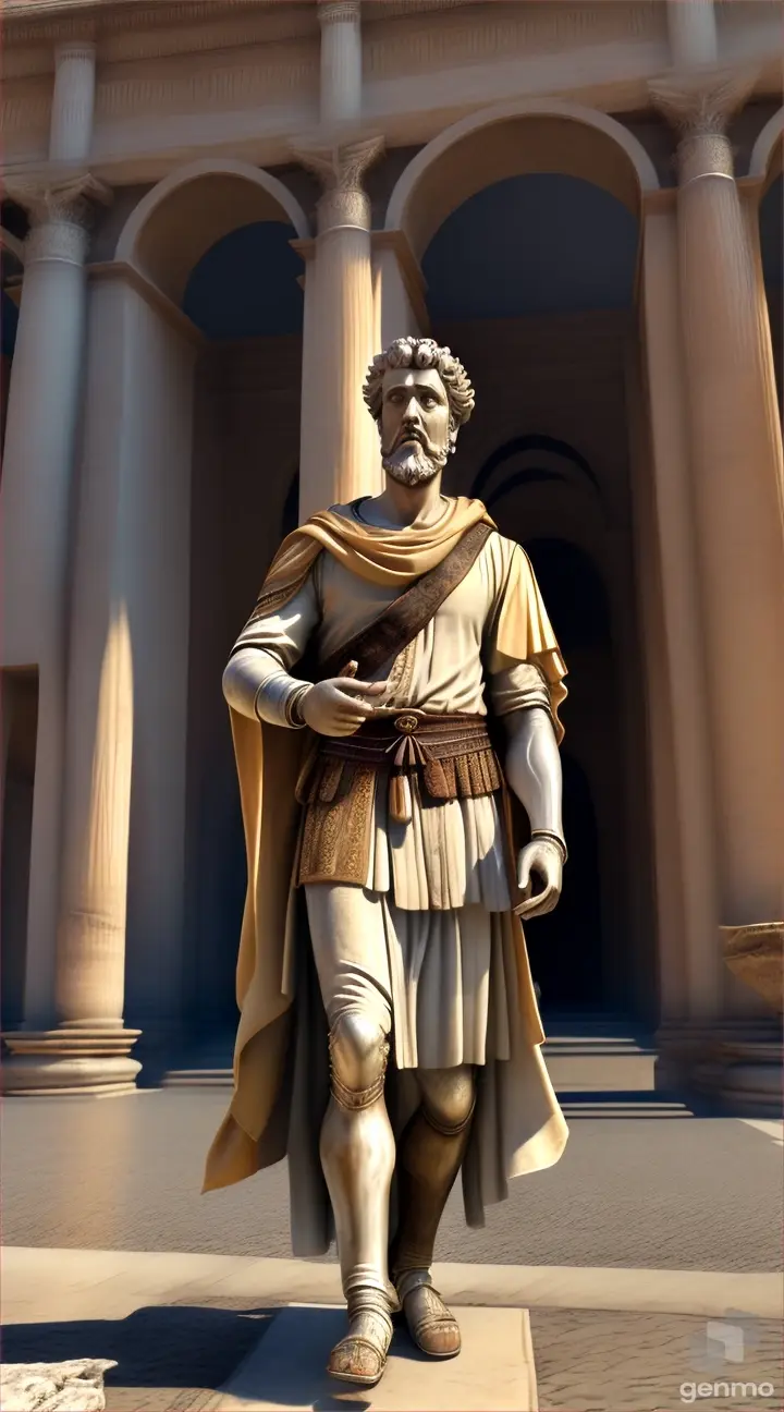 marcus aurelius walking in rome