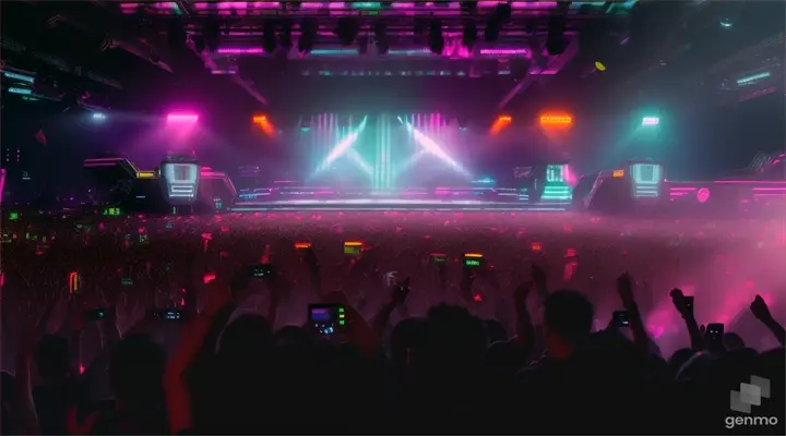 Techno music concert