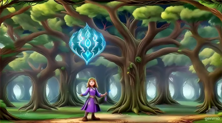 Guided by the wisdom of the old tree, Elara uncovers a hidden grove where the very essence of magic flows freely, its power infusing her with strength and resolve.