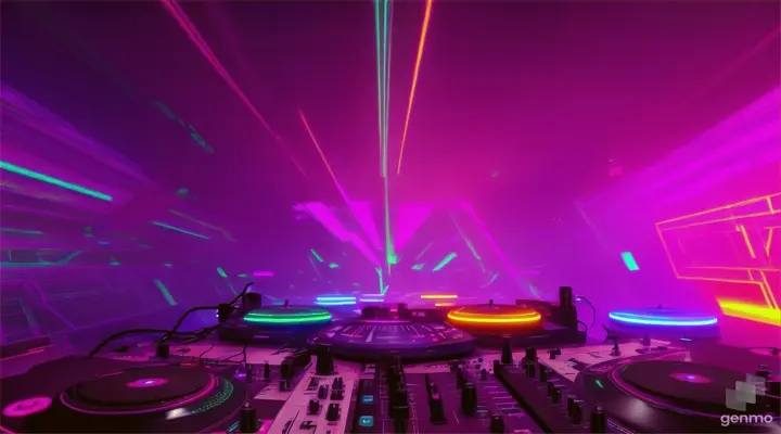 DJ equipment on stage.