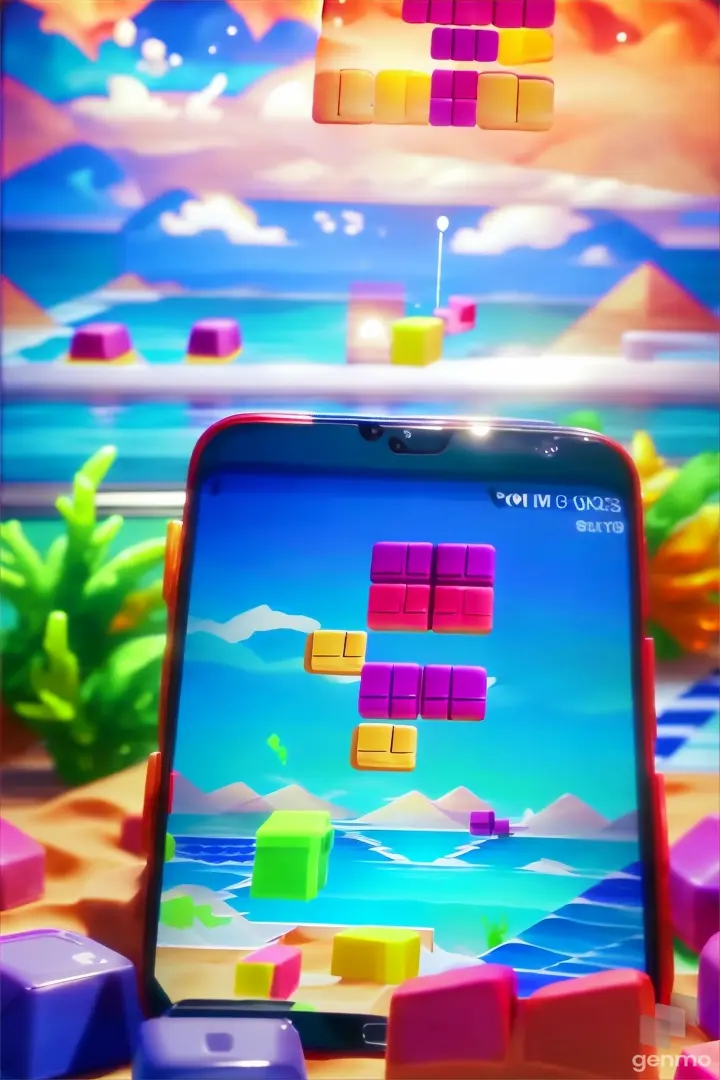 a cell phone with a game on the screen