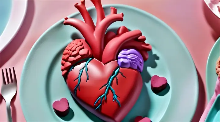 a clay model of a human heart on a dinnerplate