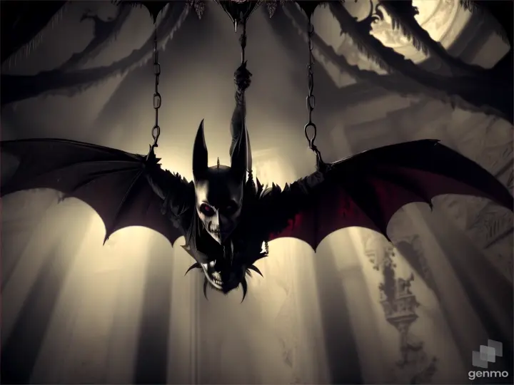 Humanoid bat hanged