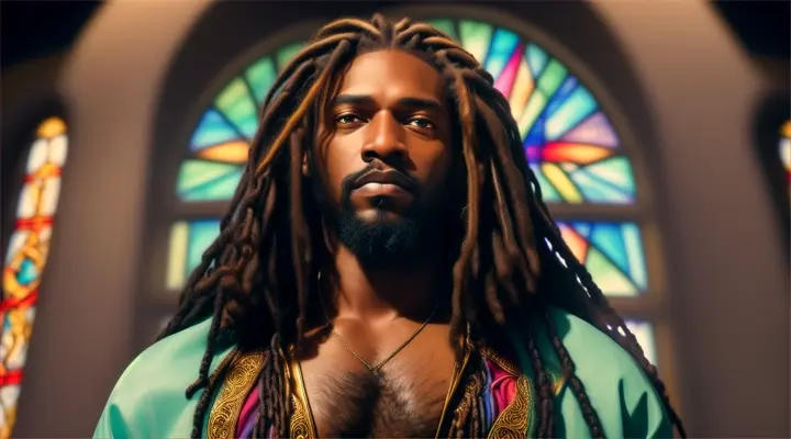 vlack jesus christ with dreadlocks