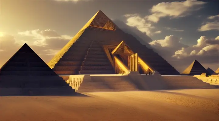 the black ebon christ youtube cover photo with pyramids and sacred geometry photorealistic 