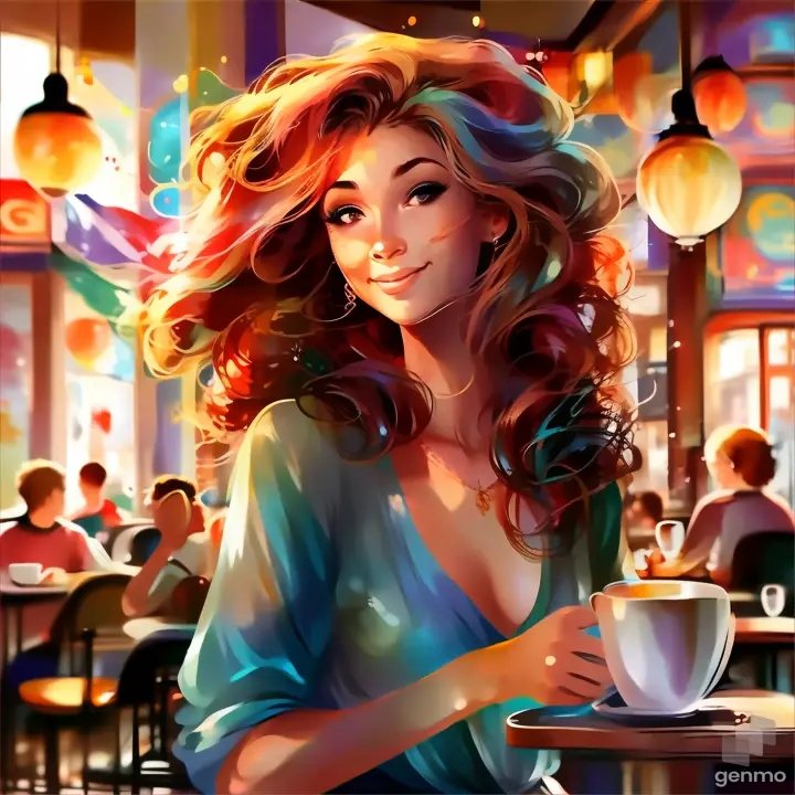 A BEAUTIFUL GIRL WITH HAIR FLYING IN WIND