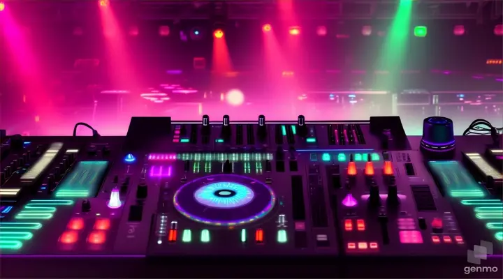 DJ equipment on stage.