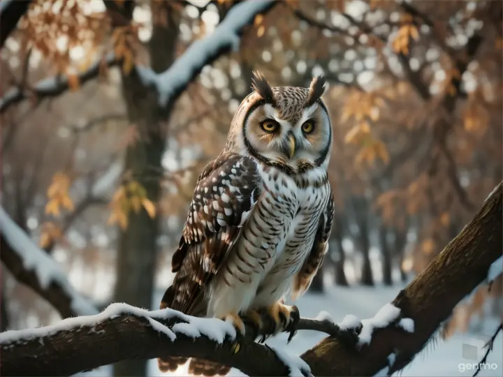 Owl humanoid in tree