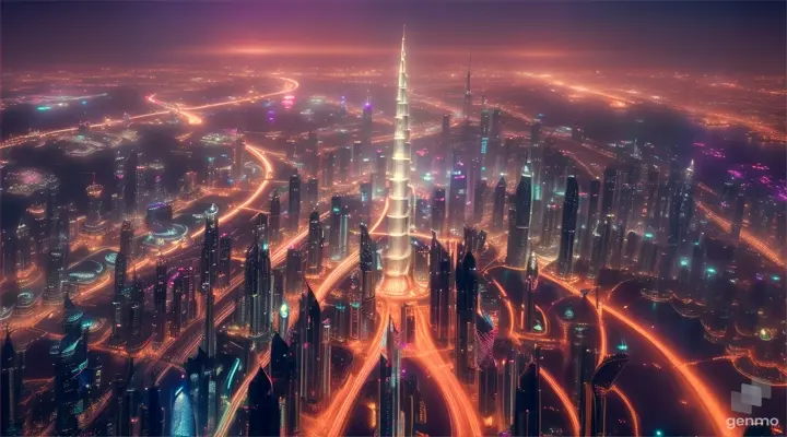 Futuristic city betwecreate future city in dubai 