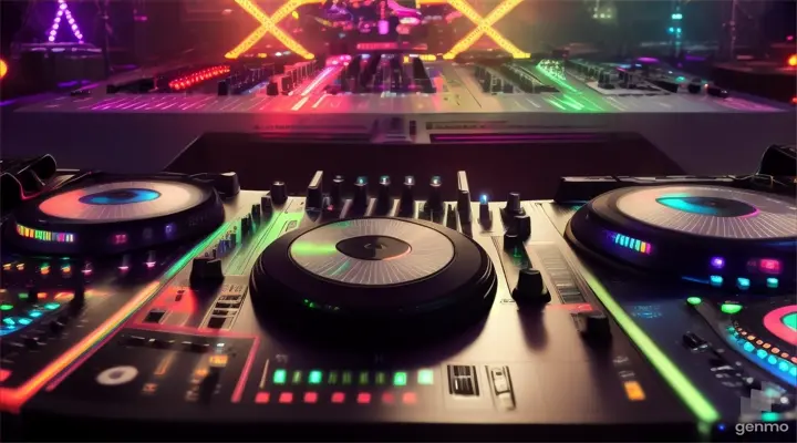 DJ equipment on stage.