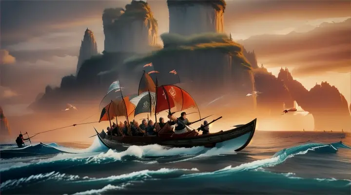  STYLE  GORU EXTREME;;He chose his best men, including Nikos, and armed them with swords and shields. They lowered a small boat into the churning sea and rowed towards the island, their hearts pounding with a mixture of fear and anticipation.