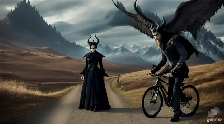 EXT. FOOT OF THE BELUKHA MOUNTAIN - SAME TIME
Kirill, Sasha, Isaac and Timophey get off
Arzhan's bike. Maleficent finishes her transformation when
she spawns giant shoulder pads and a fur-lined dress. The
group is stunned by her new appearance.
MALEFICENT
Humans have asked us to play by
their rules. Well, the rules have
just changed.
 Hyperrealistic 8K -neg morphing, erratic fluctuation in motion, noisy, bad quality, distorted, poorly drawn, blurry, grainy, low resolution, oversaturated, lack of detail, inconsistent lighting.” 