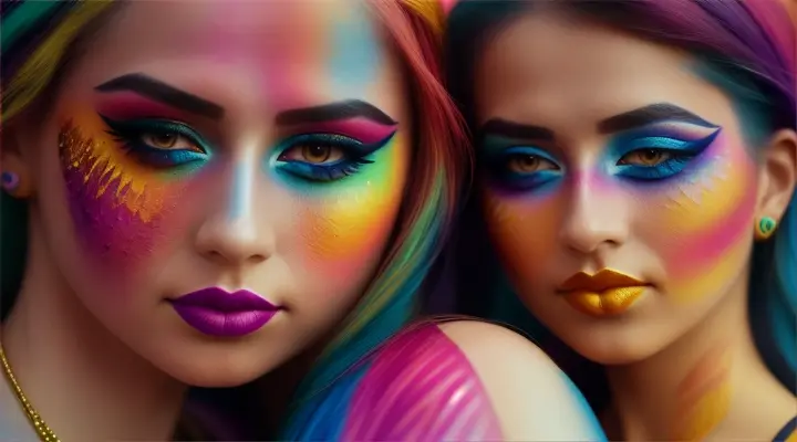 close up Colorful people