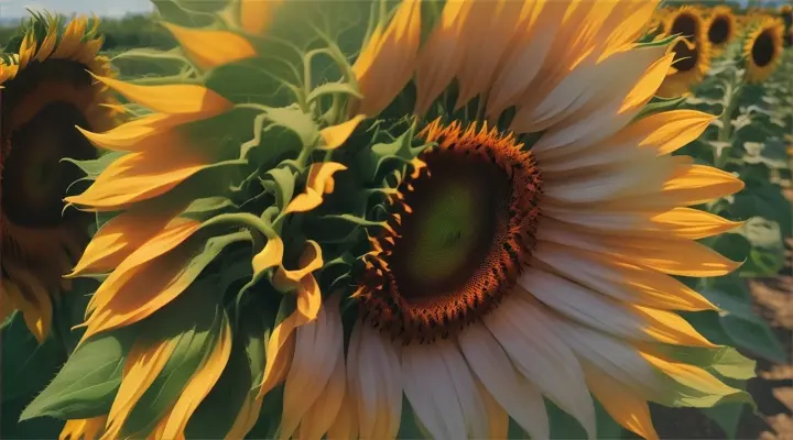people sunflowers