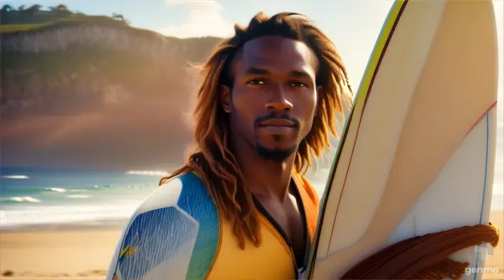 A Jamaican Ямайка сёрфер с парусом с дельтаплана