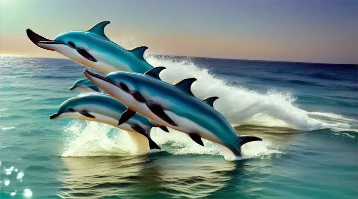 dolphins jumping