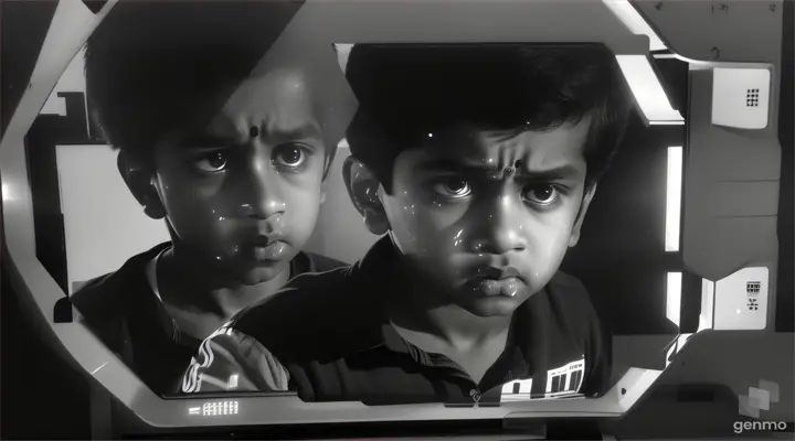 Scene 7: CCTV Revelation
Narrator: "Abhinav had installed a CCTV camera in the house. When he checked the recording, he saw everything. His daughter was writhing in pain before she died."

Image Prompt:

Scene: Abhinav watching CCTV footage on a computer, horrified, showing the child in distress.
Characters:
Abhinav: Shocked and devastated.
Child (in footage): Suffering in the empty room.