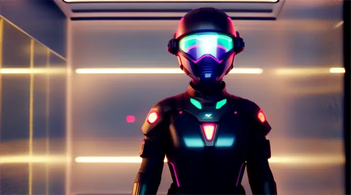 (good structure),high dynamic range,ultra high definition,8k,1 girl,blurred background,cyberpunk protective clothing,cyberpunk protective helmet,Glowing helmet,Neon lamp,neon color,oblique body,night,Mask screen reflections,depth of field,Upper body,cyberpunk,ground vehicle,lamp,neon lamp,pilot suit,alone