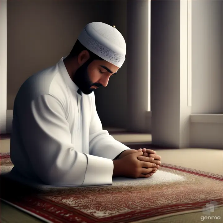 a man pray his sajud