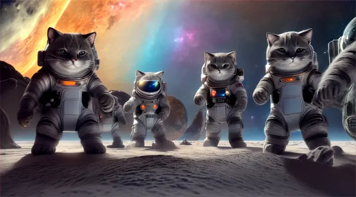 cats in space and the  monster moon mice