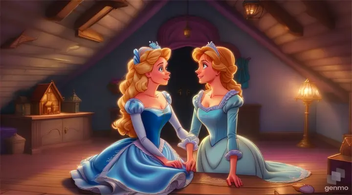 Cindrella stepmother locked cindrella in attic cartoon 
