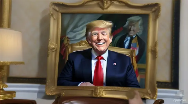 realistic video of Donald Trump laughing