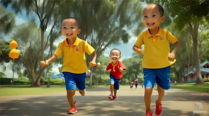Suatu pagi yang cerah di Kampung Durian Runtuh, Upin dan Ipin sedang bermain di halaman rumah mereka. Tiba-tiba, terdengar suara riuh dari arah taman desa.Upin, Ipin! Ayo ke taman! Kita mau main terompah!" teriak Ehsan dengan semangat. Upin dan Ipin saling berpandangan dan tersenyum lebar. Mereka segera berlari menuju taman, tempat semua teman-teman mereka sudah berkumpul.Bagus, kalian sudah datang!" sambut Mei Mei dengan riang. "Kita mau buat lomba main terompah hari ini. Siapa yang menang, bakal dapat hadiah spesial!""Hadiah spesial? Apa itu?" tanya Ipin penasaran.