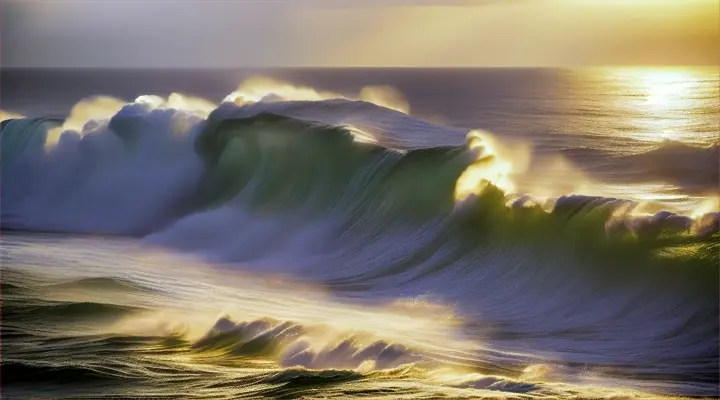 strong east wind blowing the sea back to be like a wall of water. real photo