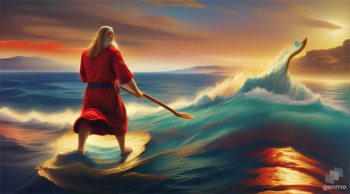 MOSES SPLITTING THE RED SEA