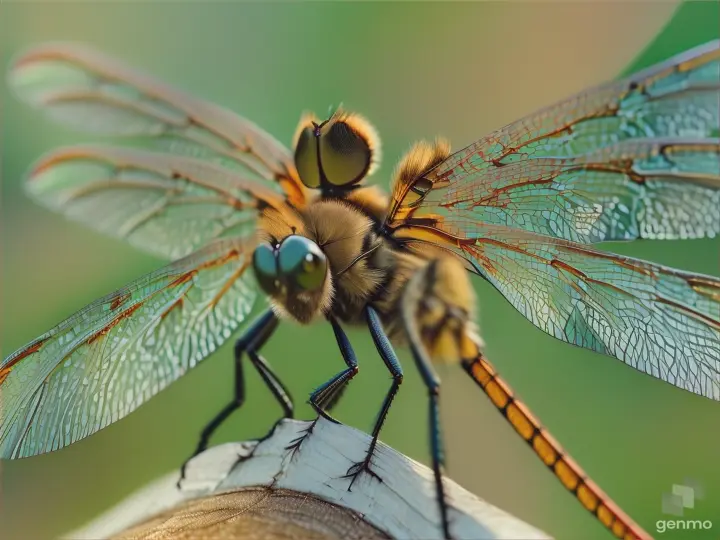 Une libellule macroscopique dans un environnement natirel