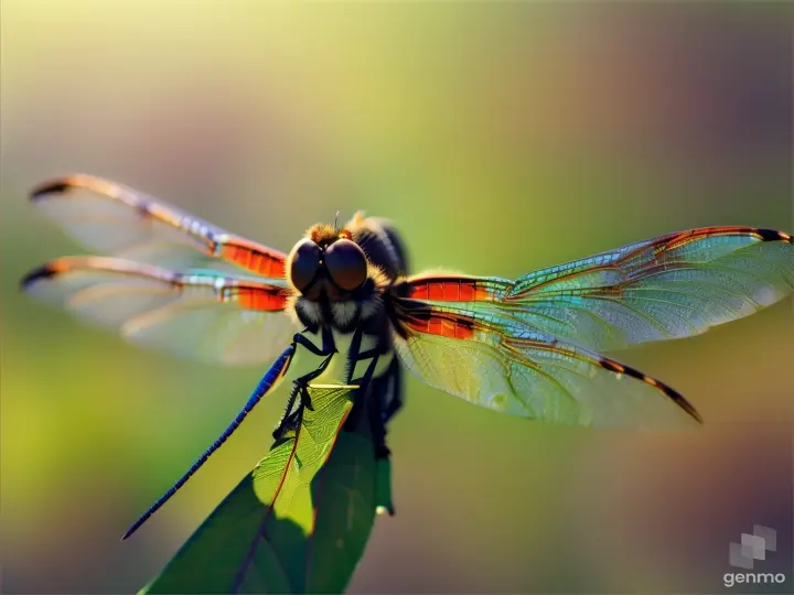 Une libellule macroscopique dans un environnement natirel