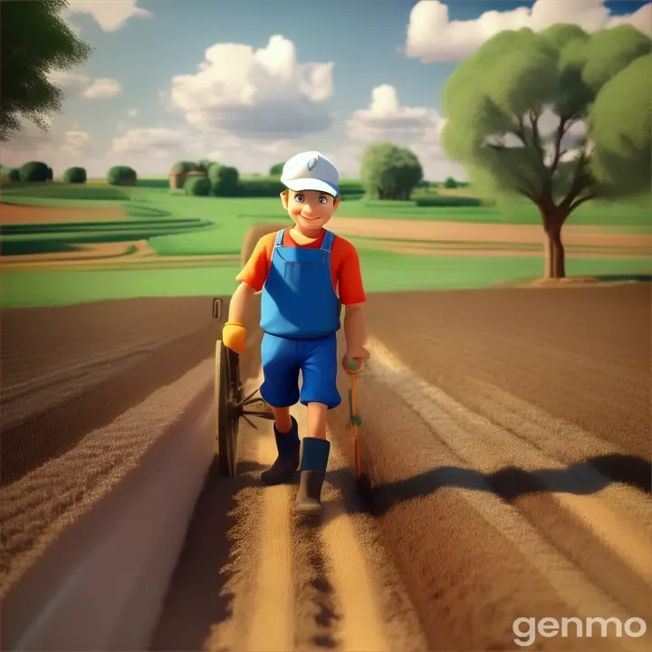  3d cartoon animation videos One day, a farmer was working in the field with his son. 