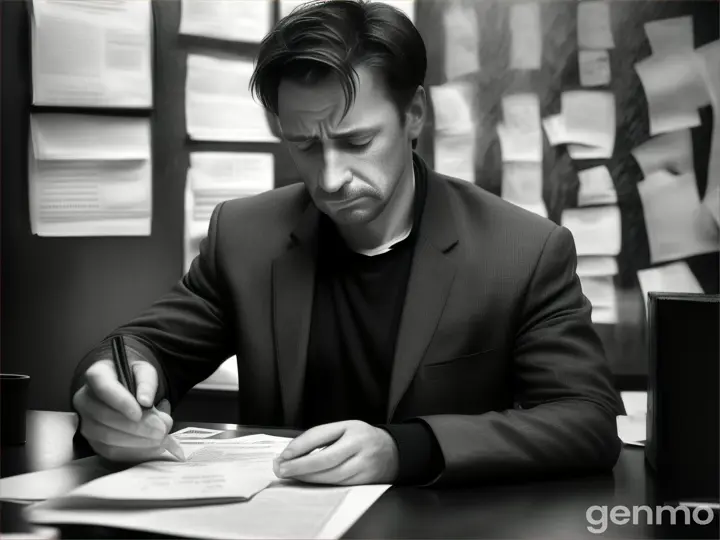 (hombre recibiendo una carta de despido,