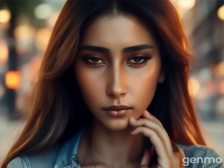 Mujer hermosa discutiendo en por el celular con rostro a punto de llorar