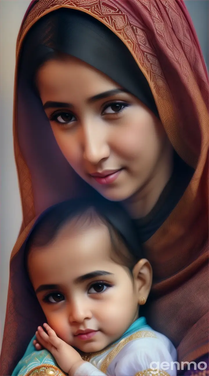 An Arab woman and her infant