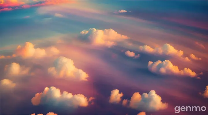 Look up to the colorful clouds
Heaven's Palette: A Journey Through Colorful Clouds