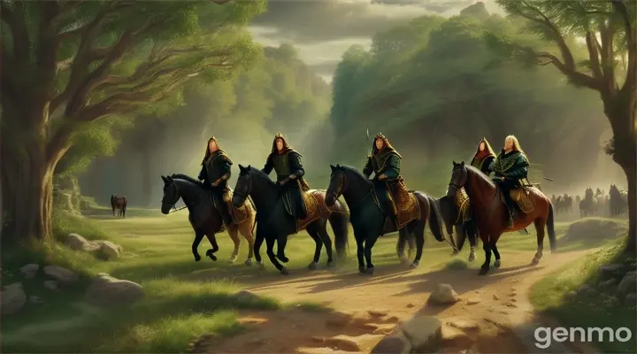 The king sons returned to the kingdom with horses