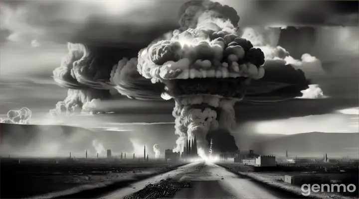 a nuclear blast, realistic