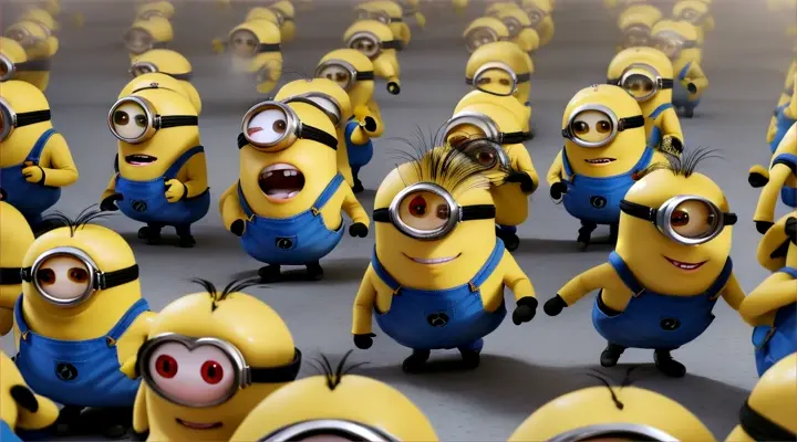 More minions moving their hips and dancing from their bottoms