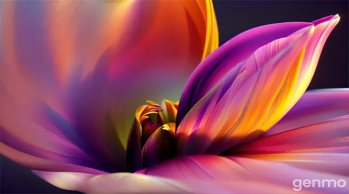 3D animation of a pearl rising out of the inside of a tulip as it opens into full bloom as the camera orbits 