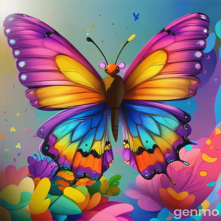 Butterfly cartoon character