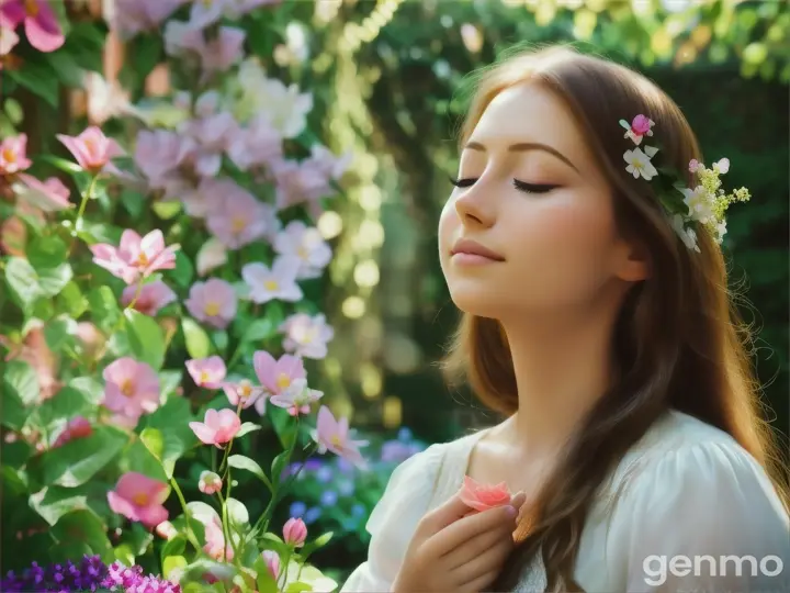 Making a Wish**
    - Prompt: "Bella closes her eyes and wishes to share the beauty of the garden with her friends."
    - Image: Bella with her eyes closed, bathed in a soft, ethereal light from the flower.
