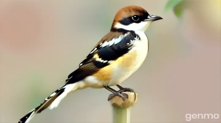 a small bird perched on top of a plant