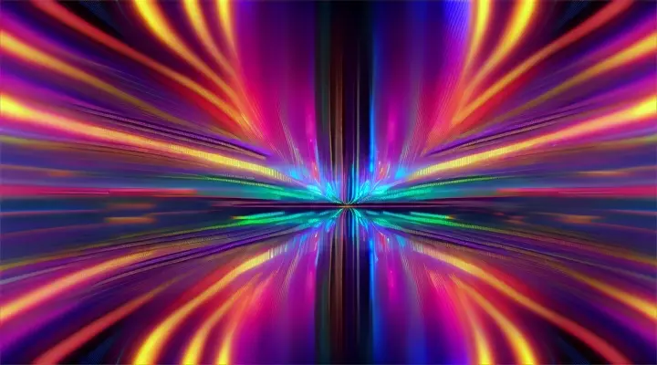 inside a liquid neon tunnel