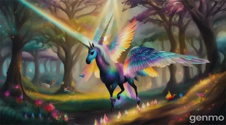 Guiding the Lost Birds**:
   - Sparkle using her horn to create a gentle light that guides a flock of colorful, fluttering birds back to their nests.